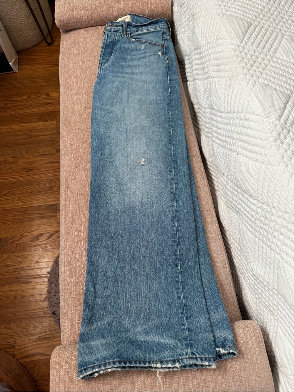 Madewell Flared Wide-Leg Jeans in Medium Blue Wash